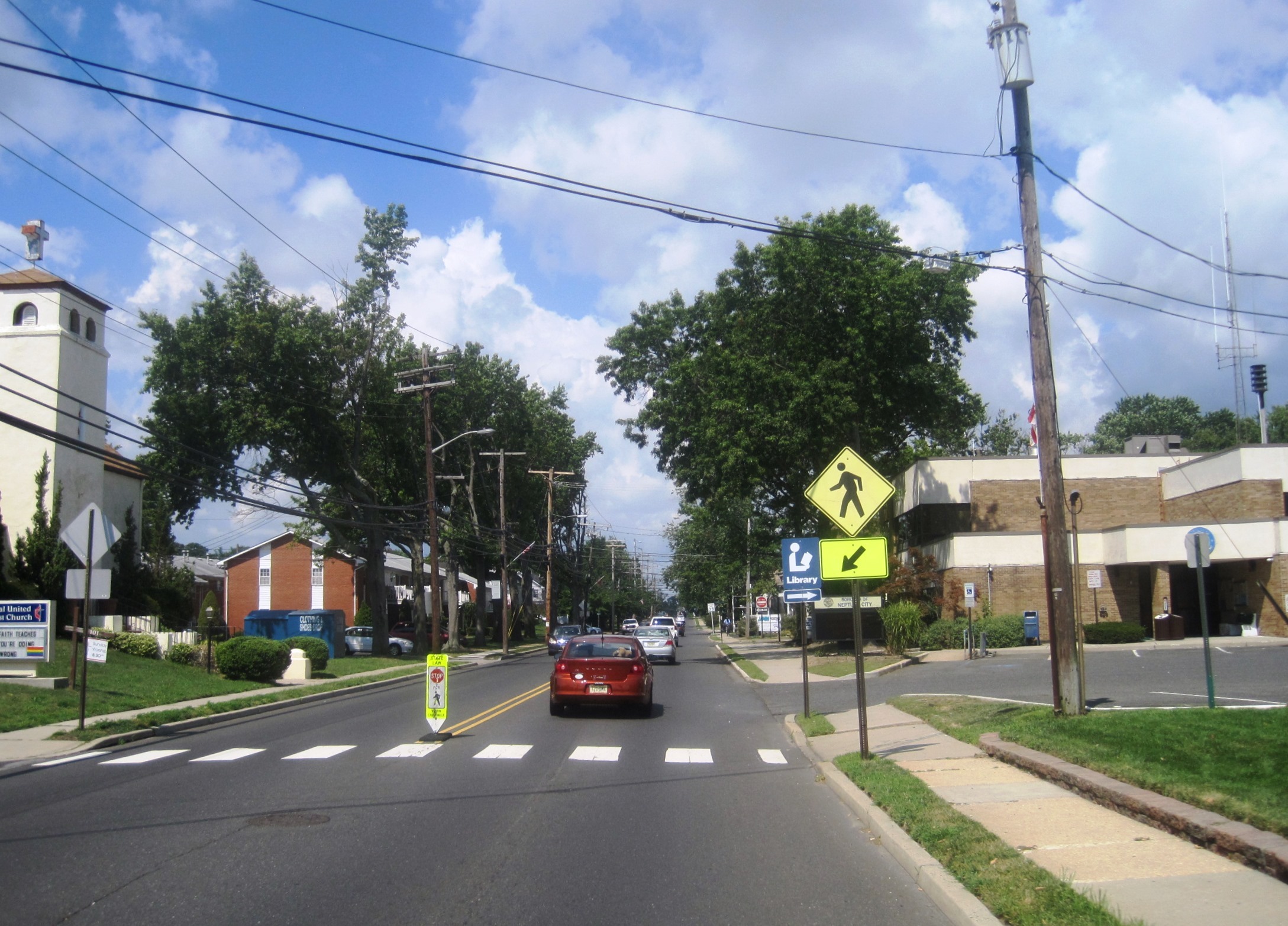 Center of Neptune City along Sylvania Avenue